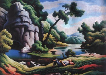 Thomas Hart Benton painting of Cave Spring