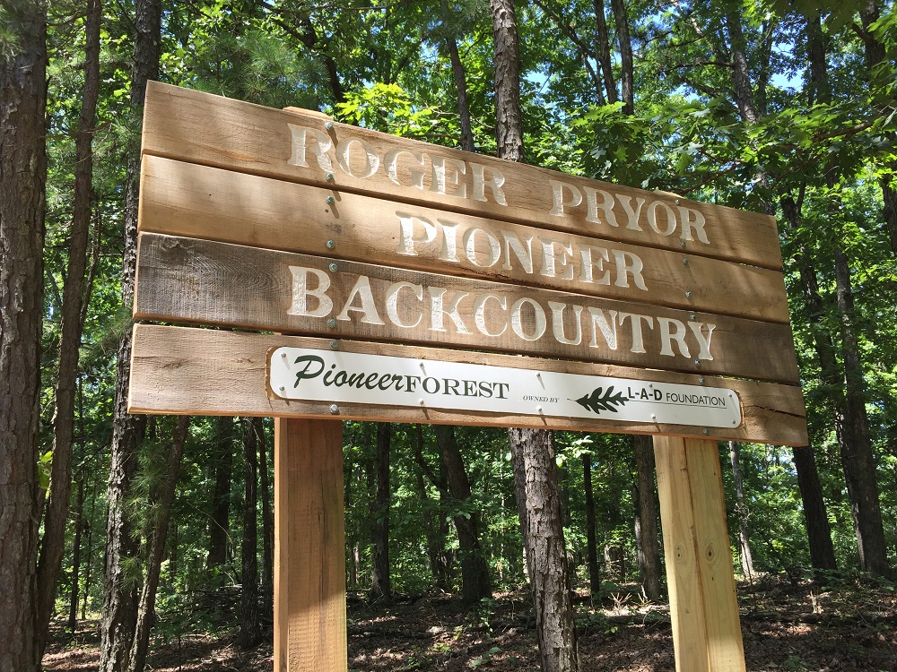 Roger Pryor Pioneer Backcountry Sign