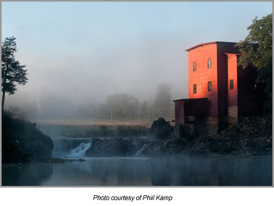 Dillard Mill on foggy day